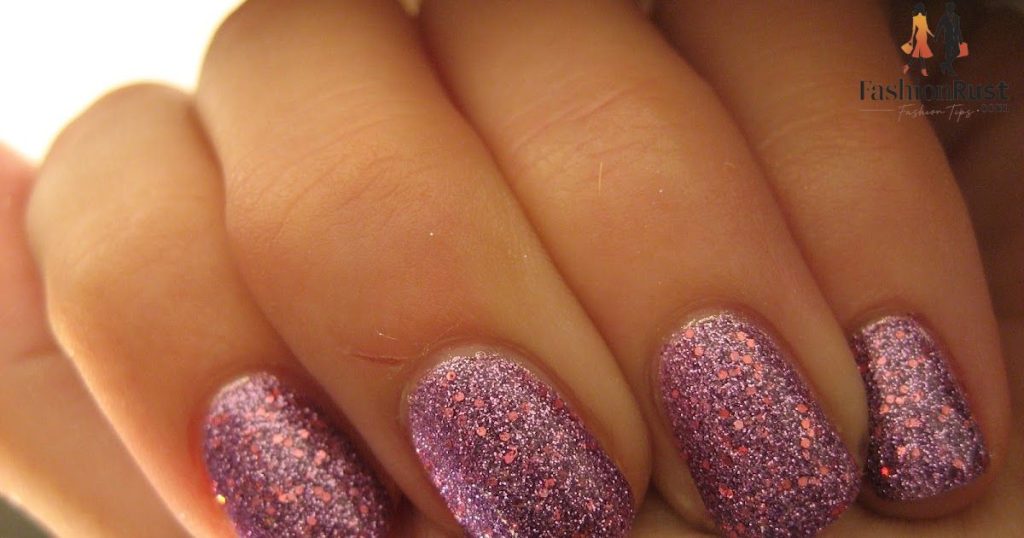 Ombre nails with glitter