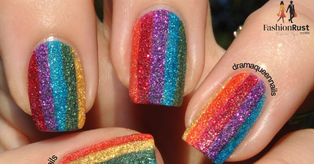 Rainbow Ombre Nails Designs