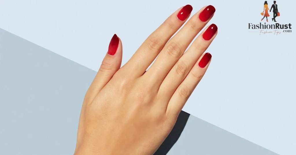 Red Ombre nails